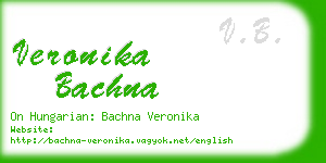 veronika bachna business card